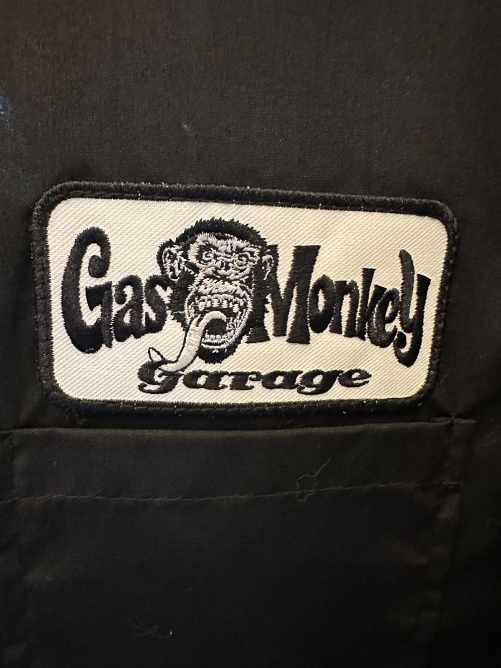 Gas Monkey Mens Dress Shirt Black Medium - Picture 3 of 10
